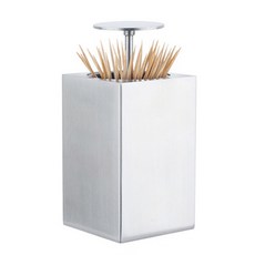 JHcompany 方形按壓式牙籤盒, 單一顏色, 1個