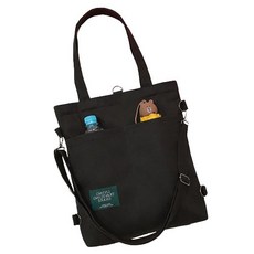 All about 大容量帆布肩背斜背包, 黑色