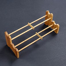 2層竹製茶道工具架, 單色, 1個