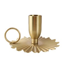 마블라 연꽃잎 캔들 홀더, 골드