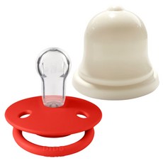 BIBS 디럭스 실리콘 공갈젖꼭지 + 실리벨 케이스, 신생아~36개월, 12 캔디애플, 1세트