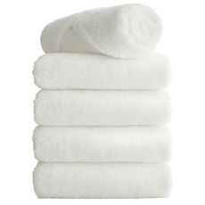 TowelToktok 高級飯店毛巾 240g 40支棉紗, 5個, 白色