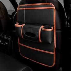 벤오토 럭셔리 차량용 뒷좌석 수납 포켓 자동차 시트백 정리함, 블랙, 2개