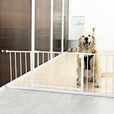 21C Trend 低款迷你安全門 寬度可調式 寵物圍欄門 + 20公分面板, 1套, 白色