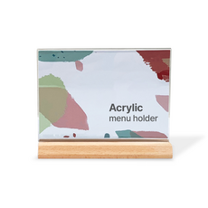 Adlabel T型木質壓克力橫式菜單板 POP展示架, 1個
