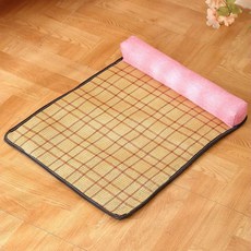 지앤와이 반려동물 등나무 여름 쿨 쿠션 매트 돗자리, I형 핑크, 1개