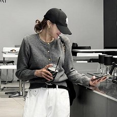NANING9 女款 Bepaho 圓領針織開襟衫
