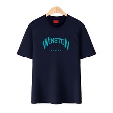 다꾸앙 남성용 쉐입레터링 반팔 티셔츠 E04DKA_DU3842