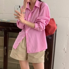 sugarfun 女款藍花標準襯衫