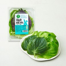 그린래빗 무농약 인증 버터헤드 깻잎믹스, 1개, 100g