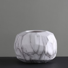 摩登時尚大理石花瓶, 白色
