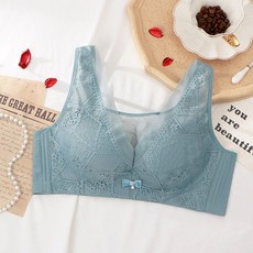 에어 귀여운 리본 격자패턴 임부브라