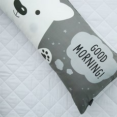 amante Mini ZooZoo2圖案長抱枕套, 熊灰色