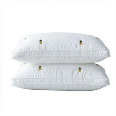 Potegar迷你鳳梨圖案枕頭 2入, 白色的