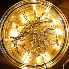 PARTYHAE LED 電池 透明線 30燈, 暖色, 3個