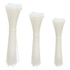 Kalron 束線帶 L號 100入+M號 100入+S號 100入, 白色, 1組