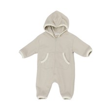 베베나인 신생아 캥거루 후드 배색 우주복