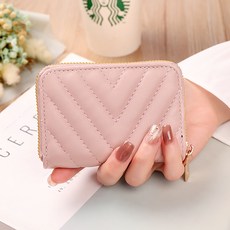 Eoripeul 女性用 學生 簡約 菱格 短夾