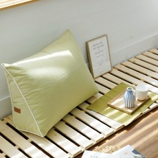 Raumstudio 磨毛棉三角靠墊 含枕芯, 橄欖綠