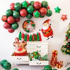 WOW PARTY KOREA 胖嘟嘟聖誕老人與魯道夫聖誕裝飾組, 1套, 混合顏色