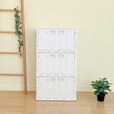 버츄나인 컨테이너 수납장 3p + 뚜껑 세트, 아이보리