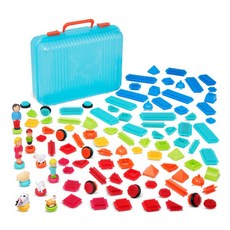 battat 鬃毛積木 我們一家系列 113pcs, 1個, 多色