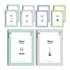 PENPIA 2000 國小3-6年級音樂線圈筆記本, 10個, 隨機出貨