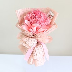 Garden in the City 永生繡球玫瑰花束, 粉紅色