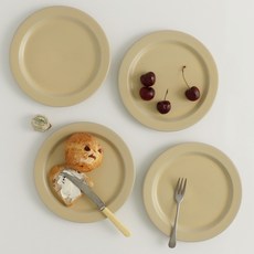 바이림 원형접시, 소프트옐로우, 4개