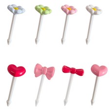 큐트미 아기자기 리본 앤 플라워픽 세트 MP305, 8개입, 1세트