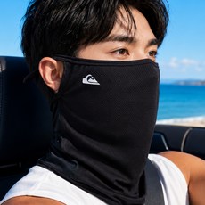 QUIKSILVER 防紫外線涼感頭巾面罩 QU-MK01, 黑色, 1個
