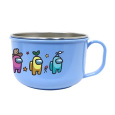LE BARN 孩童用太空狼人殺圖案防滑不鏽鋼碗, 混色, 1入
