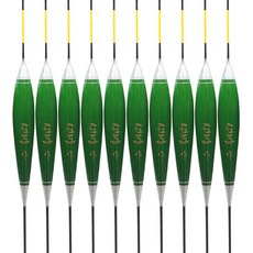 SAPA Dodo Green 流線型水田底釣浮標 30cm, 10個, 混合顏色