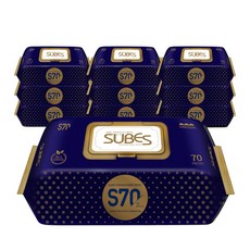 슈베스 아기물티슈 캡형 S70, 70g, 70매, 10개