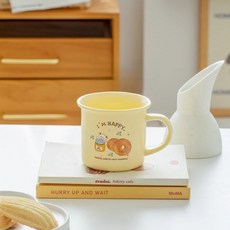 멍글프렌즈 크림옐로우 미니 머그컵 380ml, 1번타입, 1개