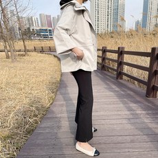 myseason 女款素色靴型褲