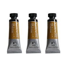 신한화구 전문가 과슈 물감 튜브 A Series 132 옐로 오커 3개입, 15ml, 1색