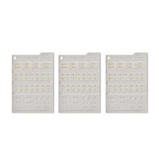 PLEPIC Clash 皮革索引貼紙黃色, 3個