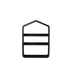 Selection免打孔壁掛式3層置物架, 黑色的, 3段