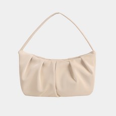 SHOOPEN 皮革迷你抓皺流浪包 HPABGD4902, 39象牙白