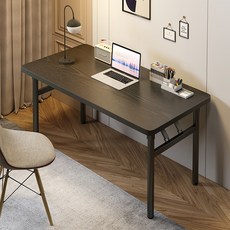 오브민 LPM 공간활용 철제 접이식 스틸 책상 식탁 테이블 1000, 월넛, 3인용