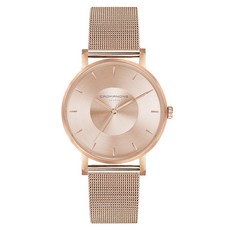 CROMANONG CINEMA 玫瑰金金屬錶帶手錶 36mm + 錶帶隨機出貨 + 購物袋組