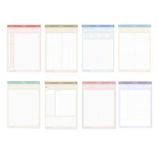 PAPERIAN Belive 學習墊 B5 8件套, 網格、除法、線、季度、答題卡、OX答題卡、詞彙、時間跟踪器, 1套