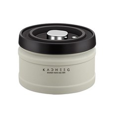 KACHEEG 佳橙 304不鏽鋼按壓式真空保鮮密封罐 白色黑蓋, 750ml, 1個