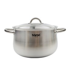 baron IH感應雙耳5層不鏽鋼湯鍋+鍋蓋, 單色, 28cm