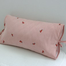 ANDCOTTON 可拆式枕套迷你花朵午睡蕎麥枕, 粉紅色, 1個