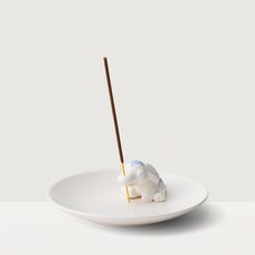 NAG CHAMPA KOREA 陶瓷線香座 趴趴多福, 白色