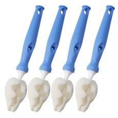 babybear 花型奶嘴刷, 藍色, 4入