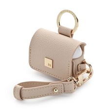 MOLAN CANO Togo Ring 皮革 AirPods Pro 1 / 2代 保護殼 + 掛繩組, 粉米色, 單一商品