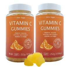 無糖維他命C&D乳酸菌軟糖, 72顆, 2罐